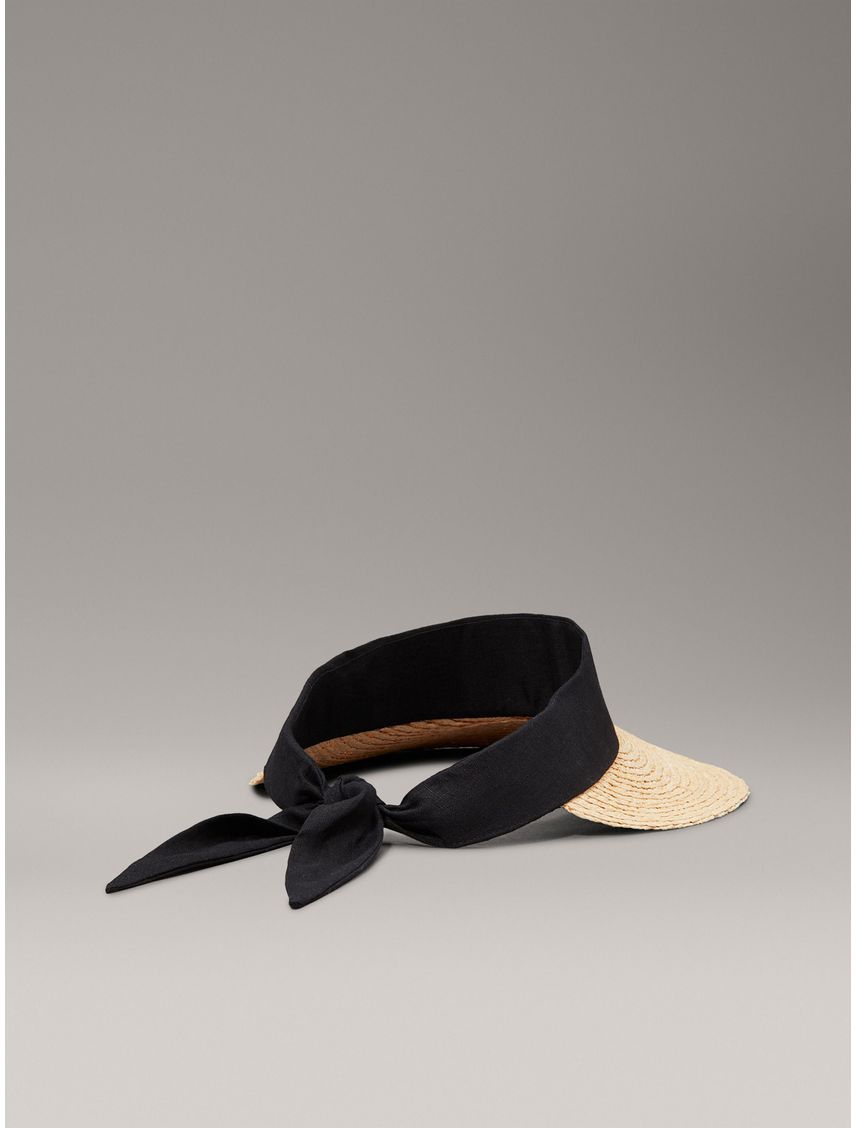 GORRO CK LINEN HEADBAND STRAW VISOR CK