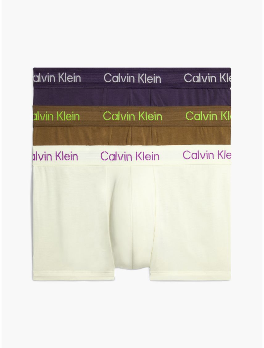 3 PACK STENCIL LOGO  COTTON STRETCH - LOW RISE TRUNK CK