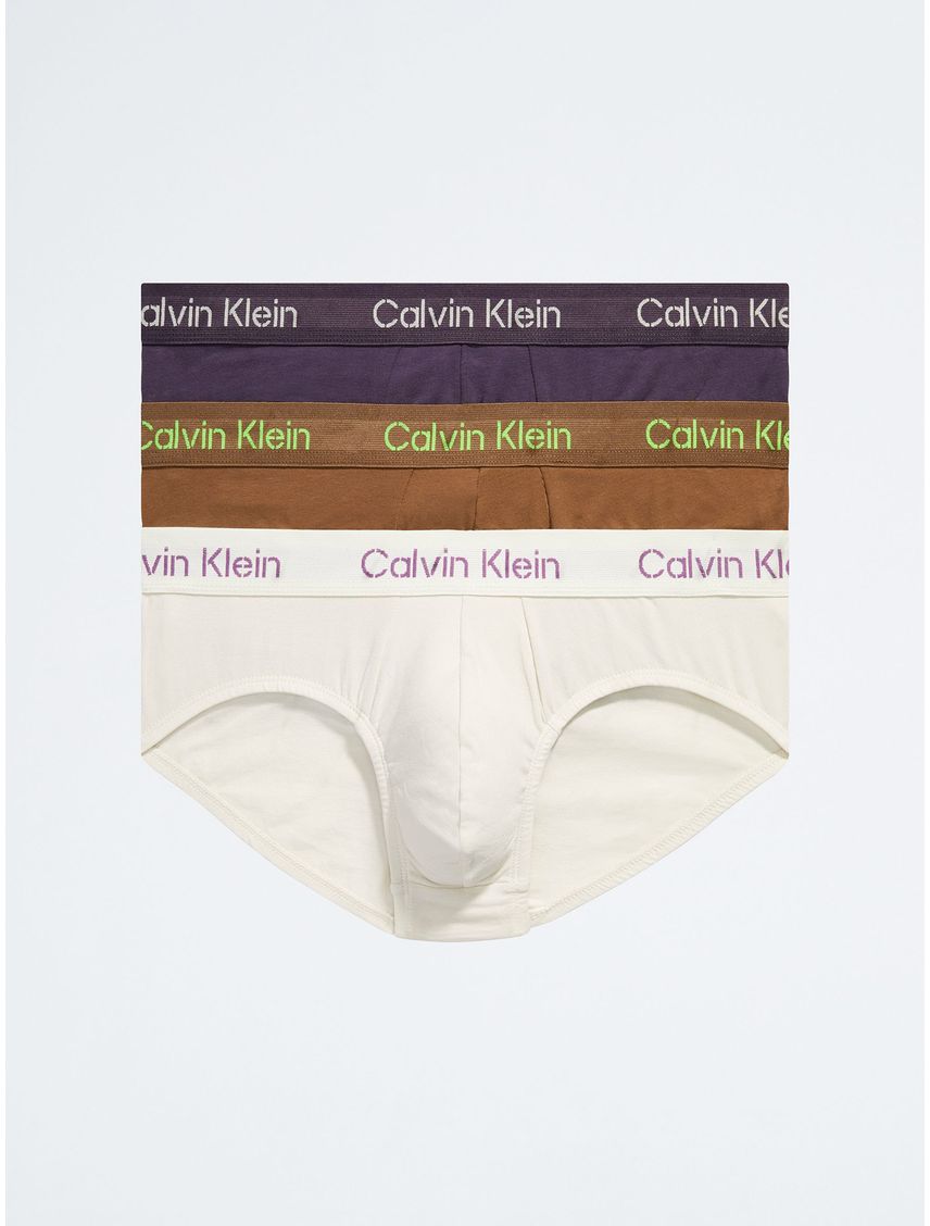 3 PACK STENCIL LOGO  COTTON STRETCH - HIP BRIEF CK
