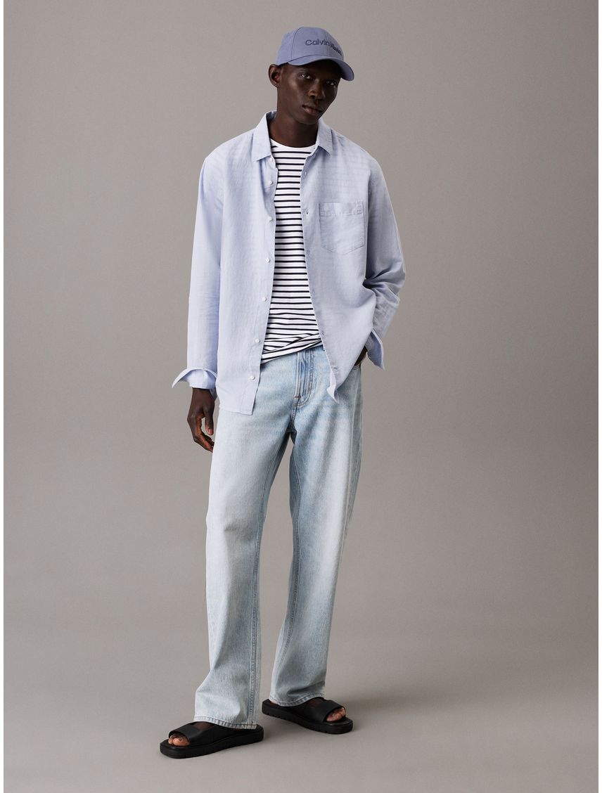 LINEN COTTON REGULAR L/S SHIRT CK