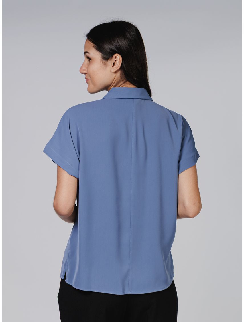 BLUSA SATIN SHORT SLEEVE POPOVER CK