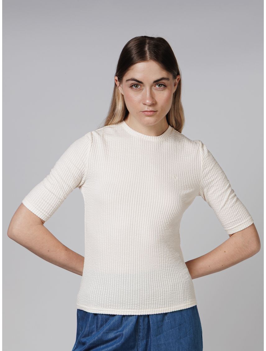 CAMISETA SS TEXTURED KNIT TOP