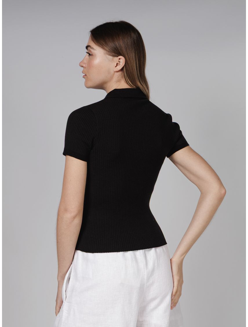 POLO SS COTTON BLEND RIB POLO GG