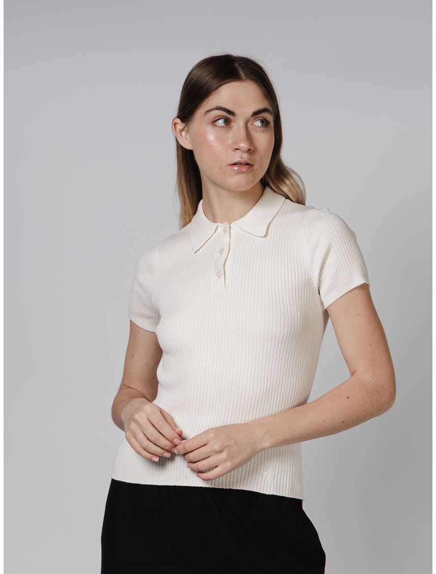 POLO SS COTTON BLEND RIB POLO GG