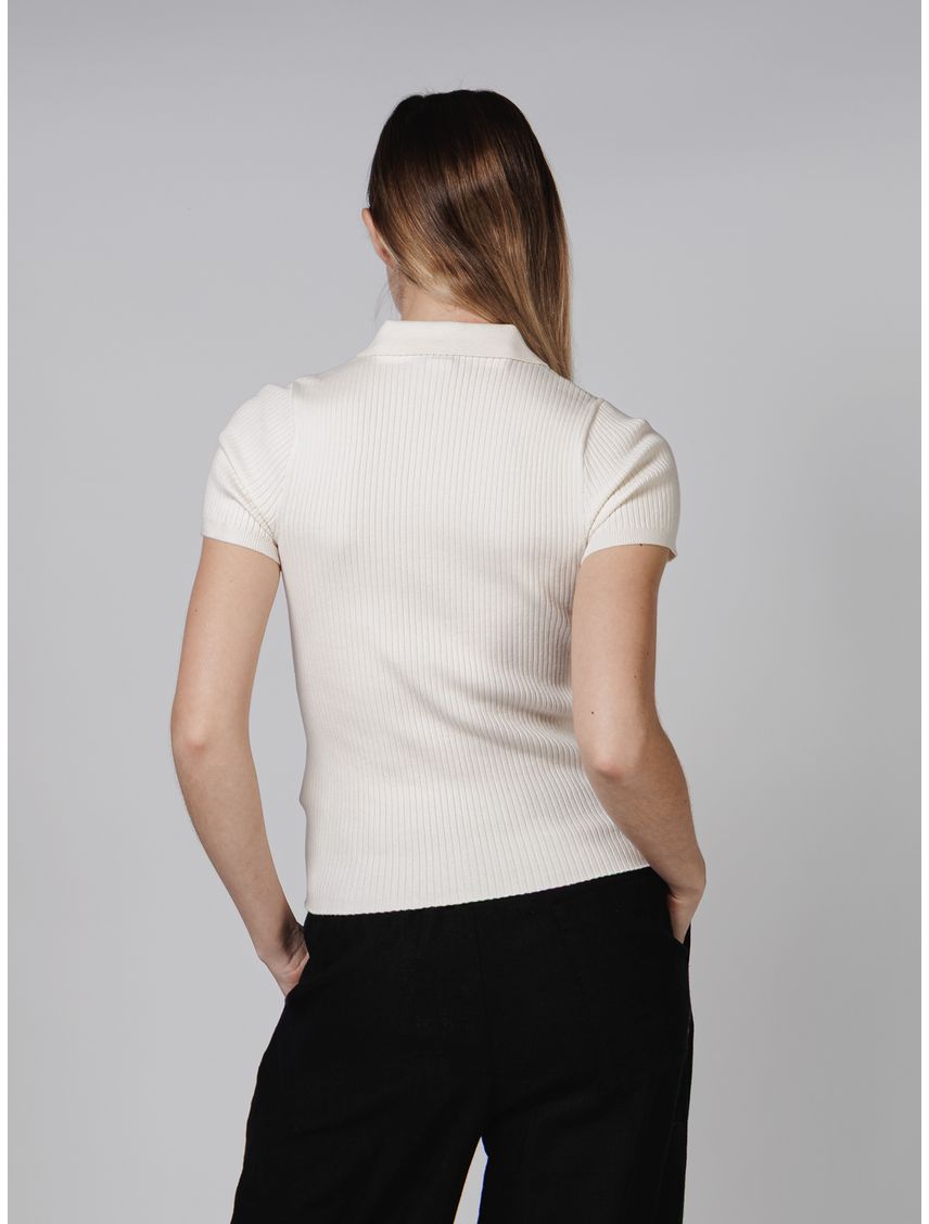 POLO SS COTTON BLEND RIB POLO GG