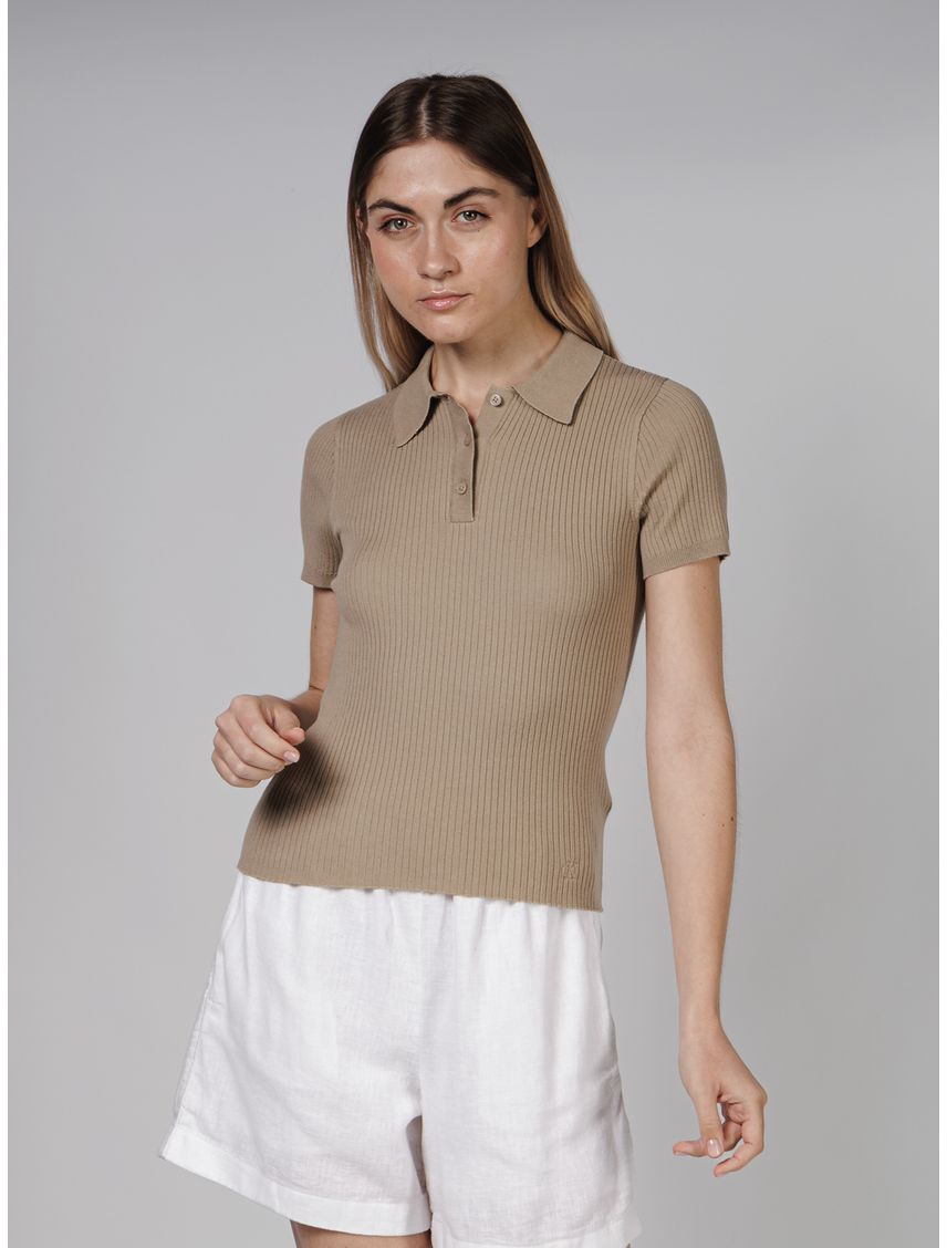 POLO SS COTTON BLEND RIB POLO GG