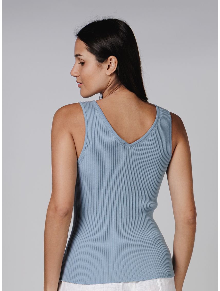 CAMISETA SL COTTON BLEND RIB V NK TANK CK