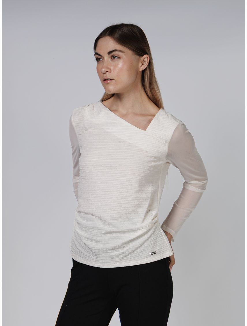 BLUSA TEXTURE STRIPE (BODY) / POLY S