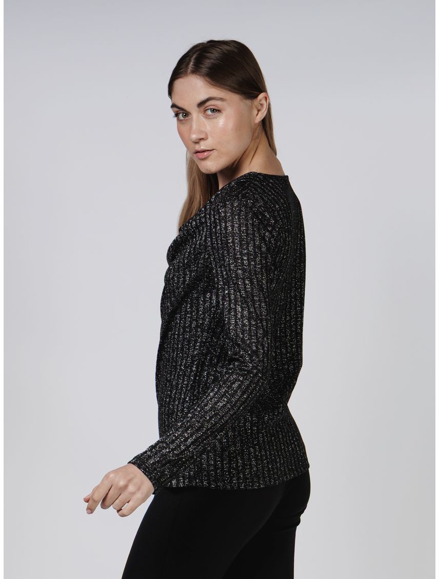 BLUSA LUREX DROPPED NEEDLE RIB CK