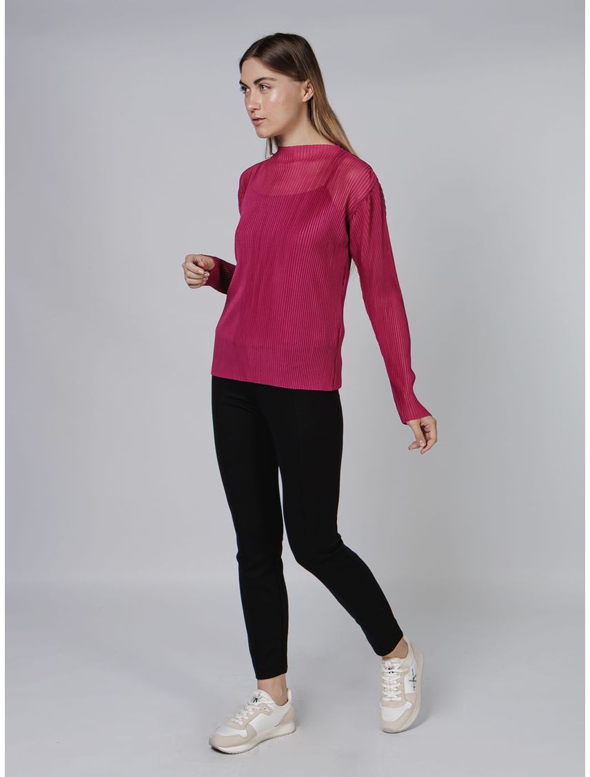 BLUSA PLEATED POWER MESH WITH CAMI CK