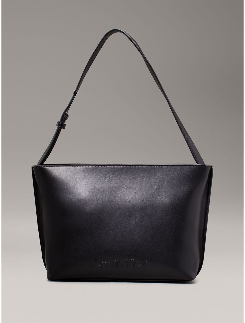 CARTERA EMBOSSED LOGO MEDIUM TOTE CK