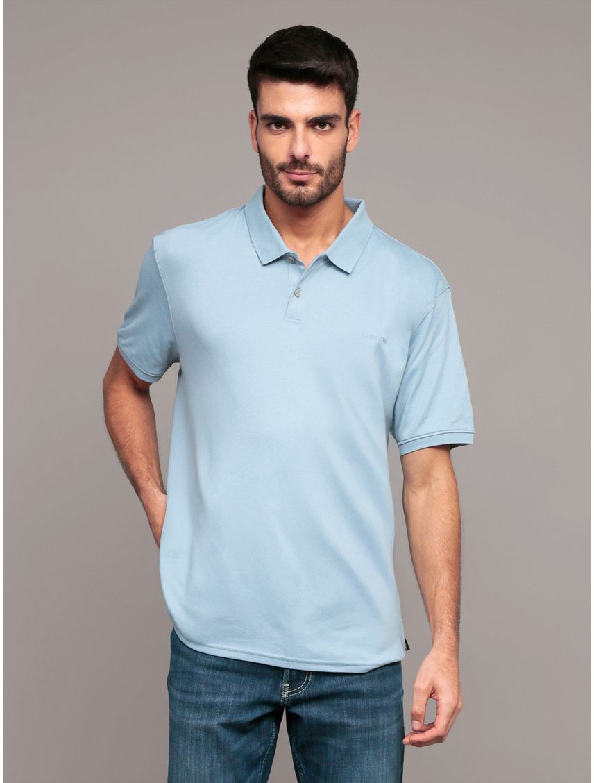 POLO SS LIQUID TOUCH INTERLOCK SOLI