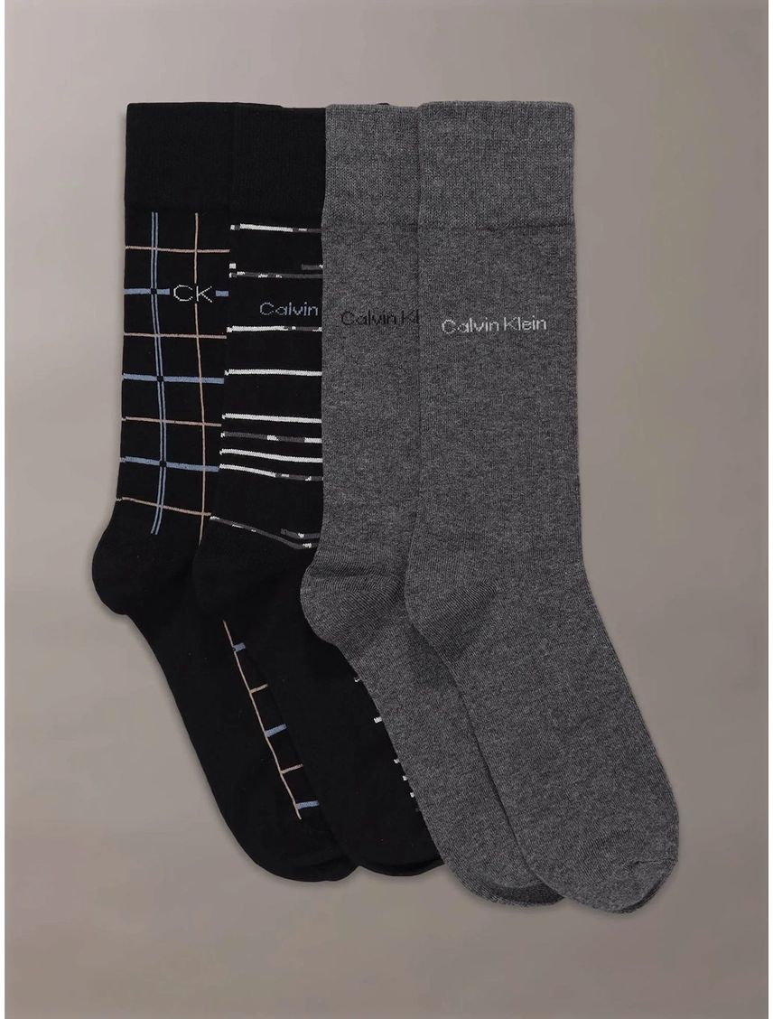 MEDIAS MEN'S 4PK COMBED COTTON STRIPE