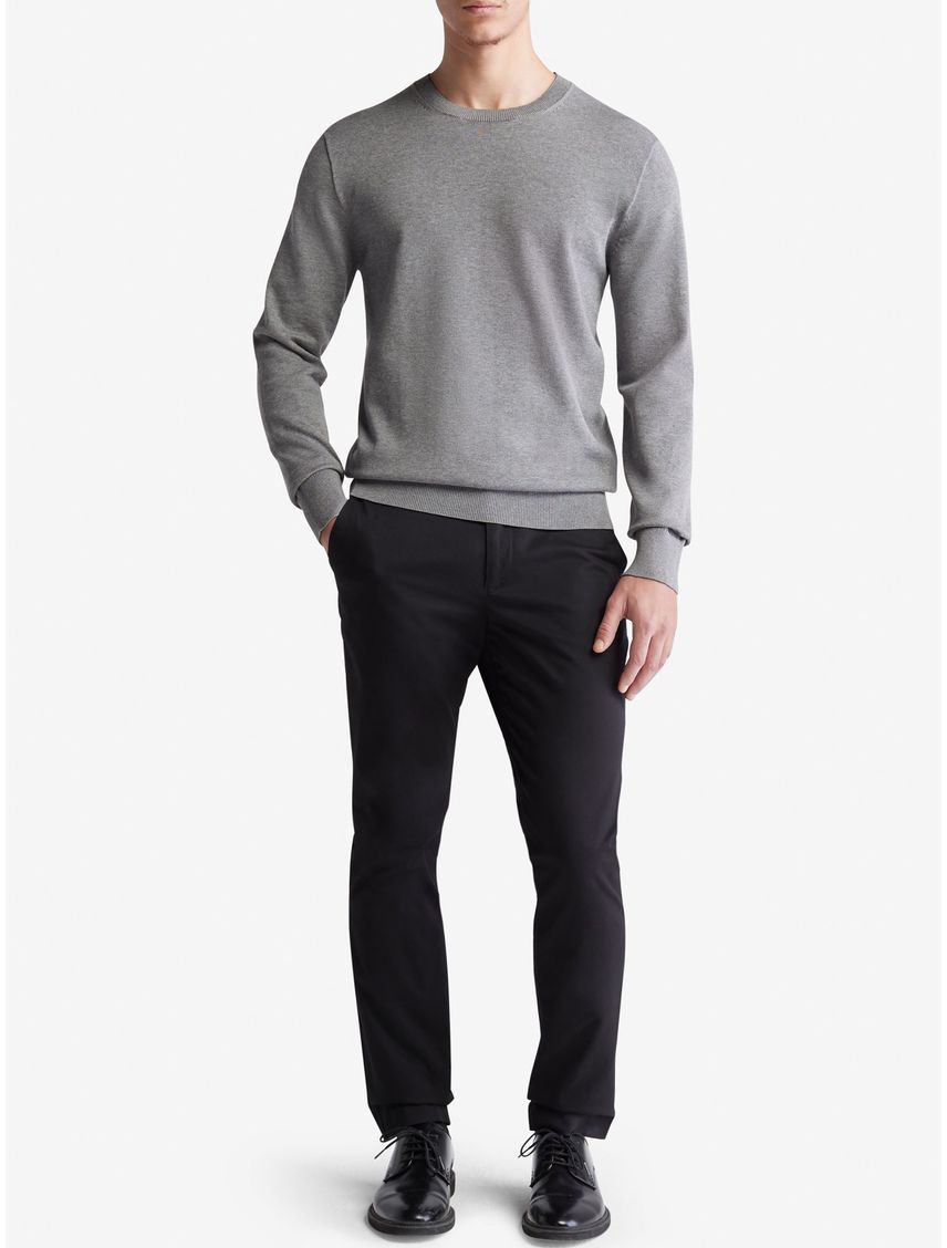 Suéter clásico acanalado de algodón supima