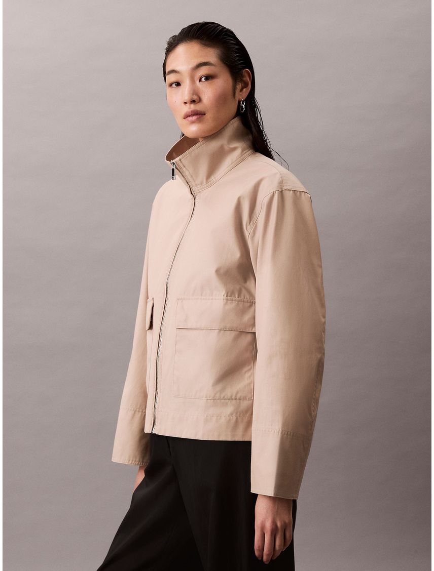 Chaqueta corta de mezcla de algodón