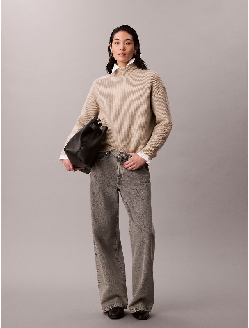 SWEATER WOOLEN STITCH T-NECK